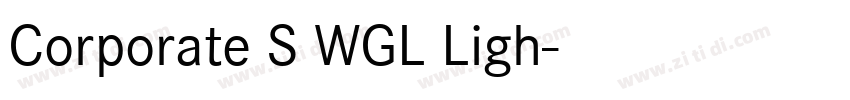 Corporate S WGL Ligh字体转换